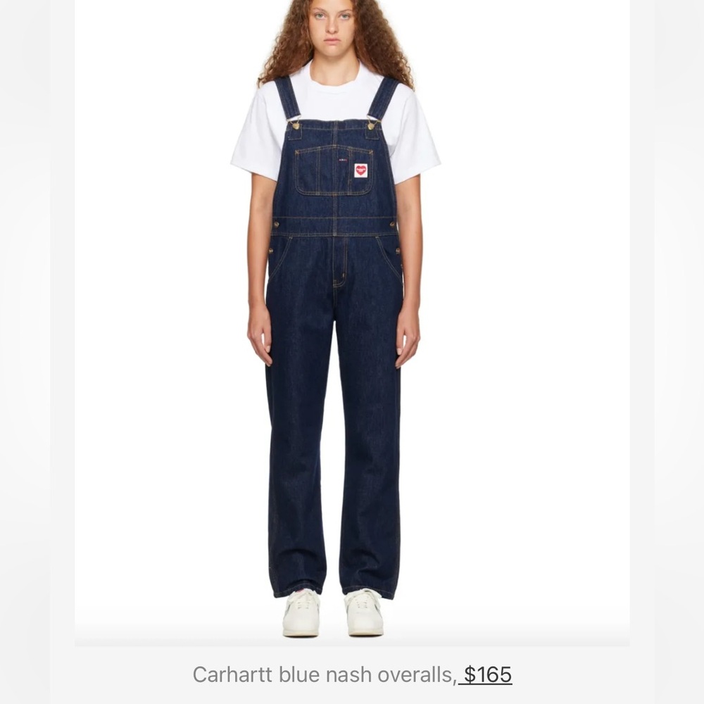 Carhartt WIP Dark Blue Nash Overalls Dungarees